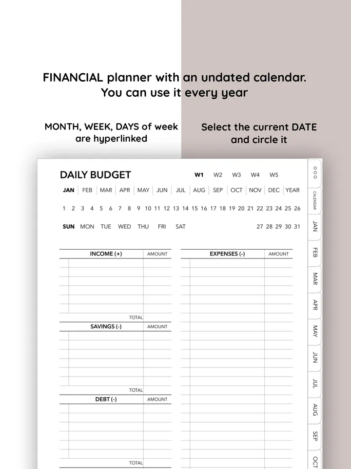 Digital budget planner. Financial planner for family wealth. Personal finance: budget, expense tracking, invest, savings. Cost-of-living crisis printables