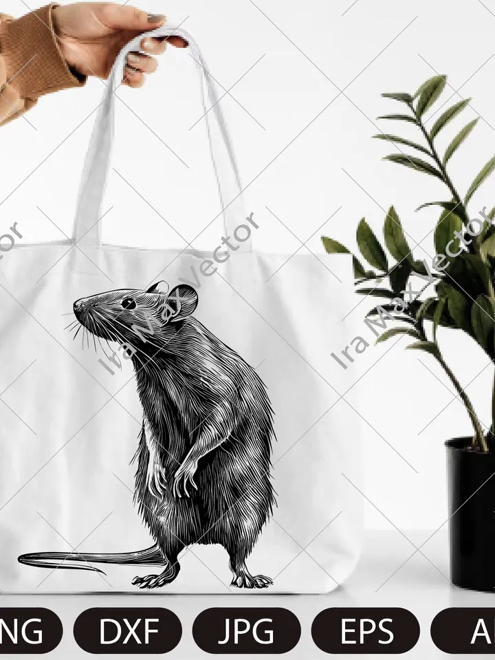 Rat Svg, Rat Clipart, Rat Png, Rat Head, Rat Cut Files, Rat sublimation , Rat Silhouette, Animals Silhouette