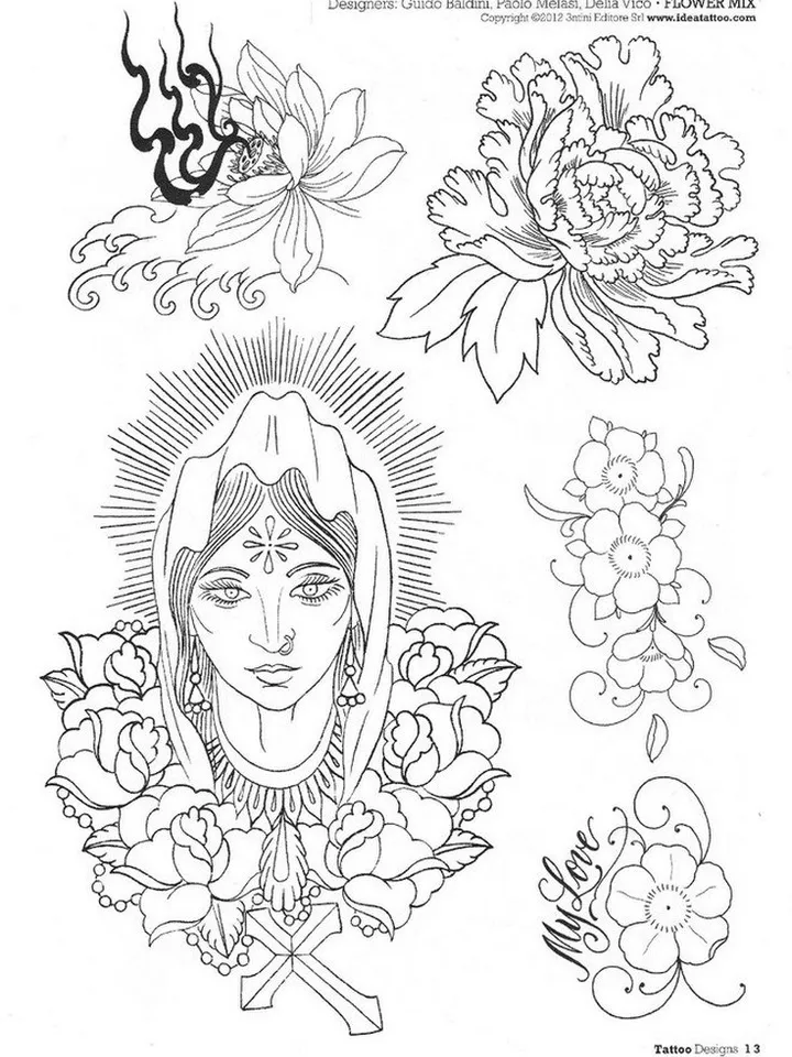 Flowers & Butterflies tattoo
