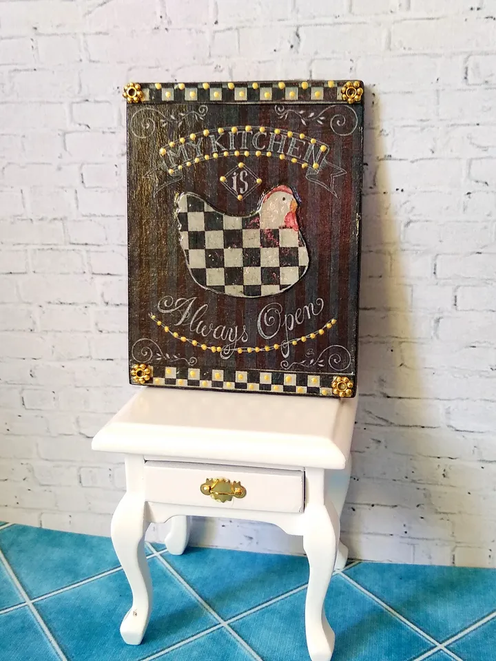 Panel. Picture. Dollhouse miniature.1:12 scale.