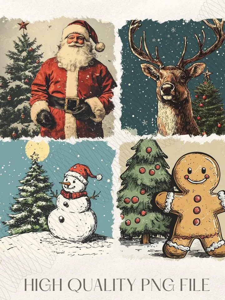 Retro Christmas PNG, Christmas Shirt PNG, Vintage Christmas PNG, Santa Claus png, Christmas Sublimation, Merry Christmas png, T-shirt design