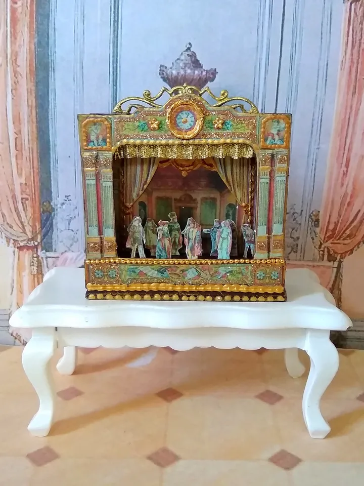 Puppet show. Paper theater.1:12 scale.