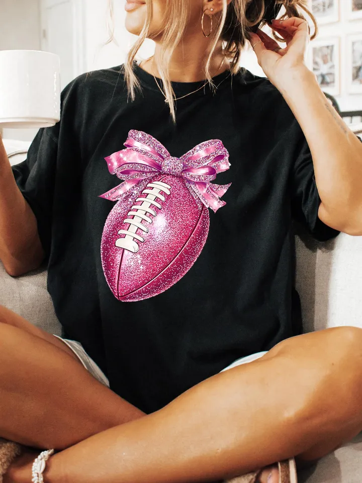 Pink Football png Glitter football Disco football Game day Football mama Sports Football girly Pink Ribbon png Football Pink Out Football