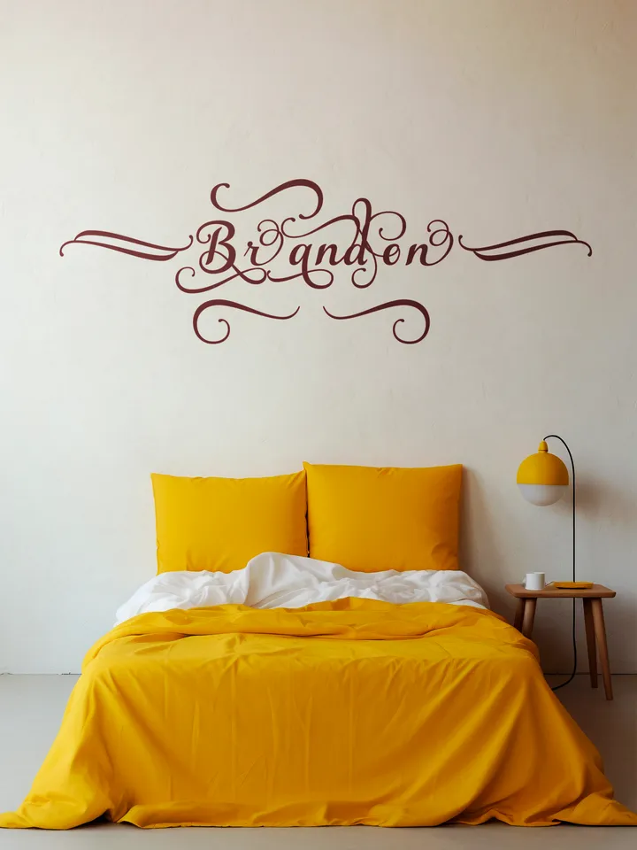 Branden - name in Samantha style with bright letters, digital design