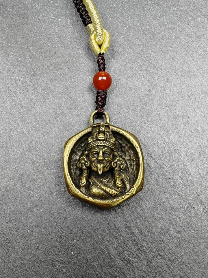 Double Faced Drashi Lhamo Amulet,Gandhanra Vintage Tibetan Buddhist Pendant,Zashi Lhamo,Buddhist Protective Charm,Spiritual Gift