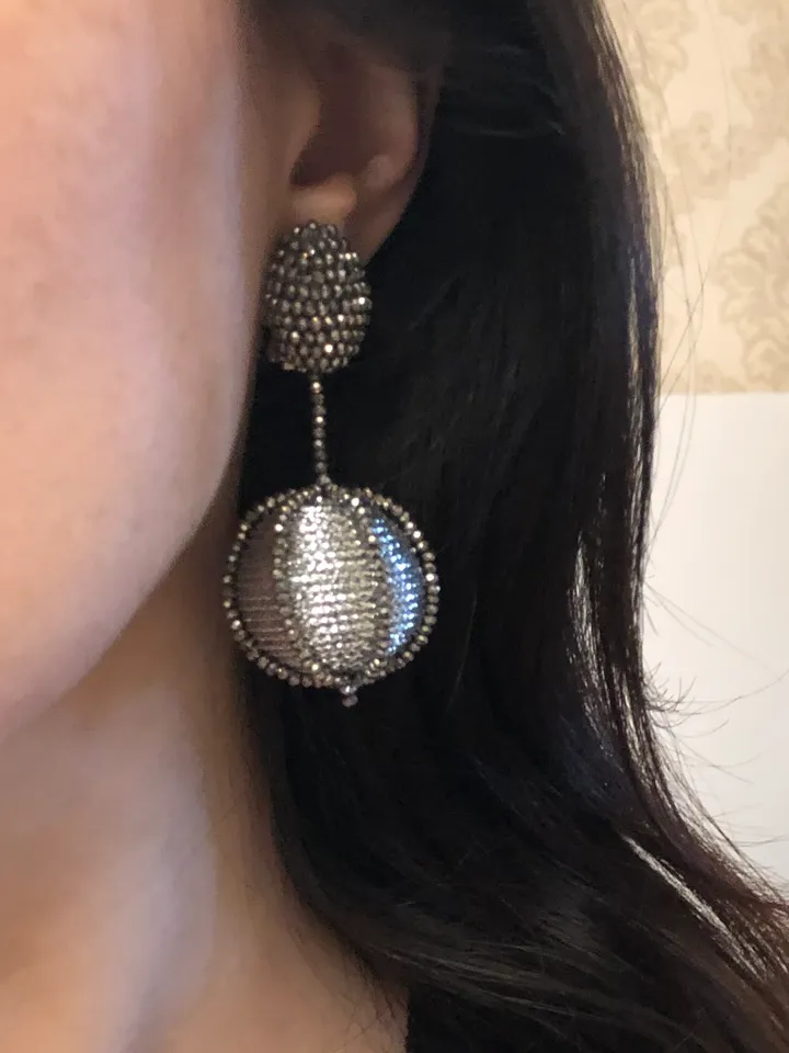 Sphere and Ball Beaded Earrings clip-on