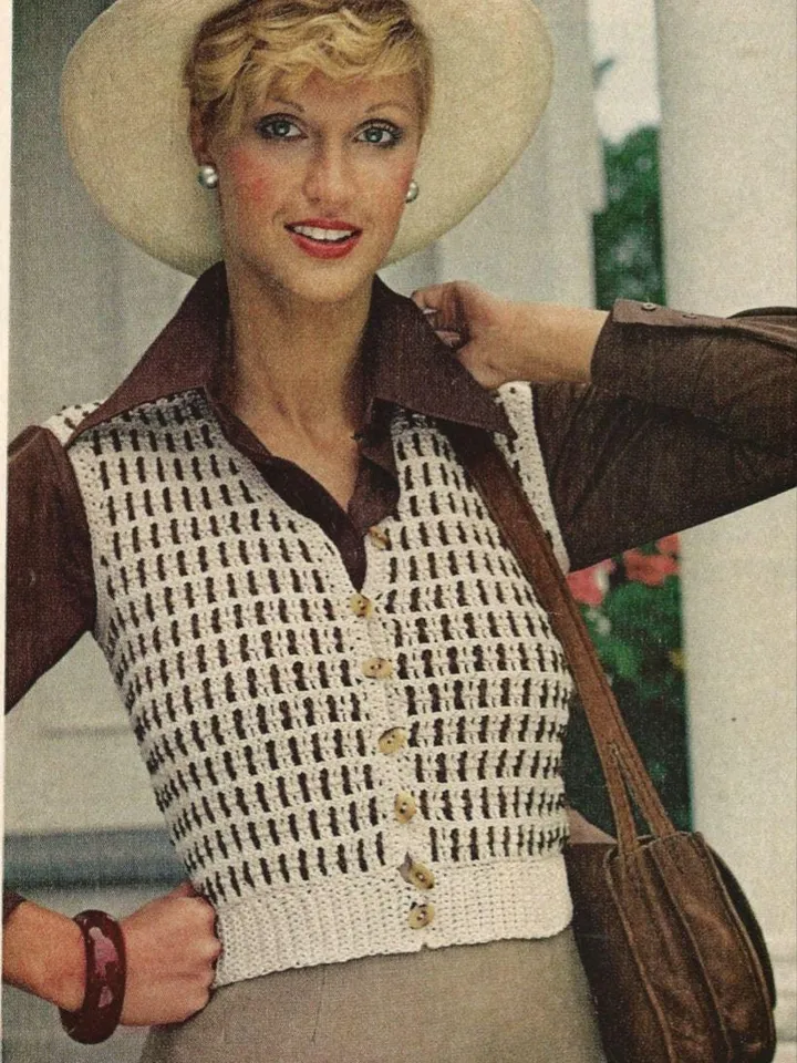 Top crochet pattern, mesh top Pattern, vest mesh pattern, sleeveless cardigan, cropped top crochet pdf instant download