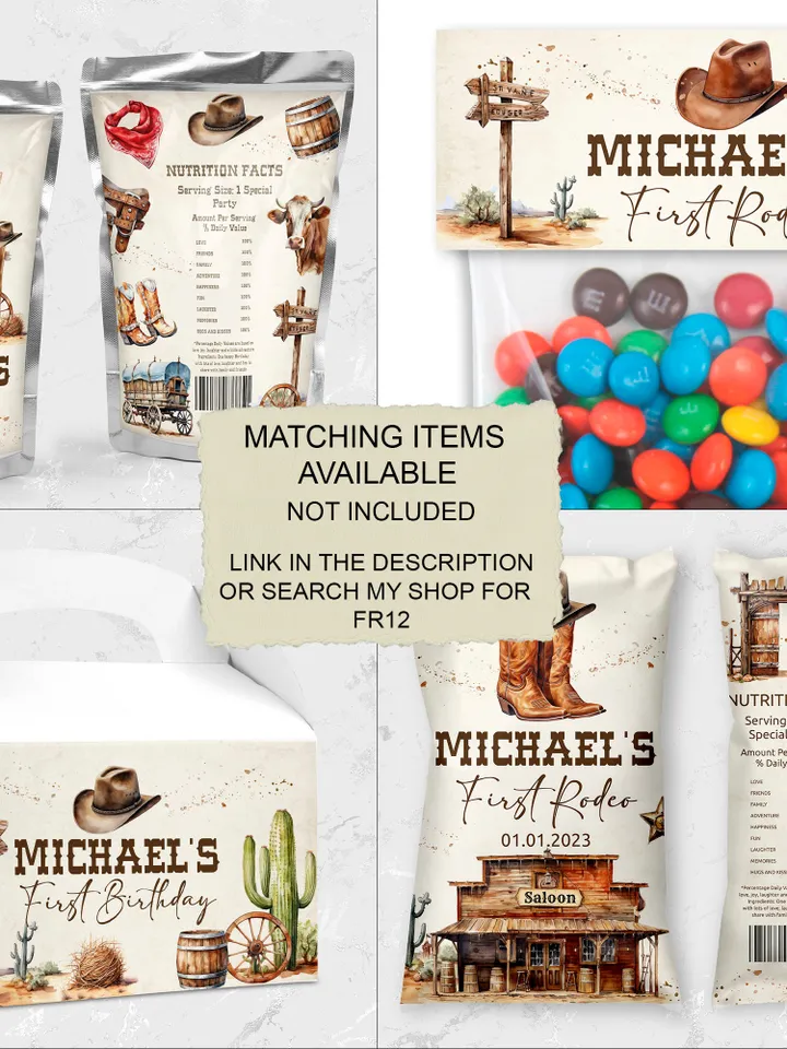 Editable Welcome Sign First Rodeo Birthday party ; Wild West Cowboy Party template; Our little cowboy one Party Birthday; fr12