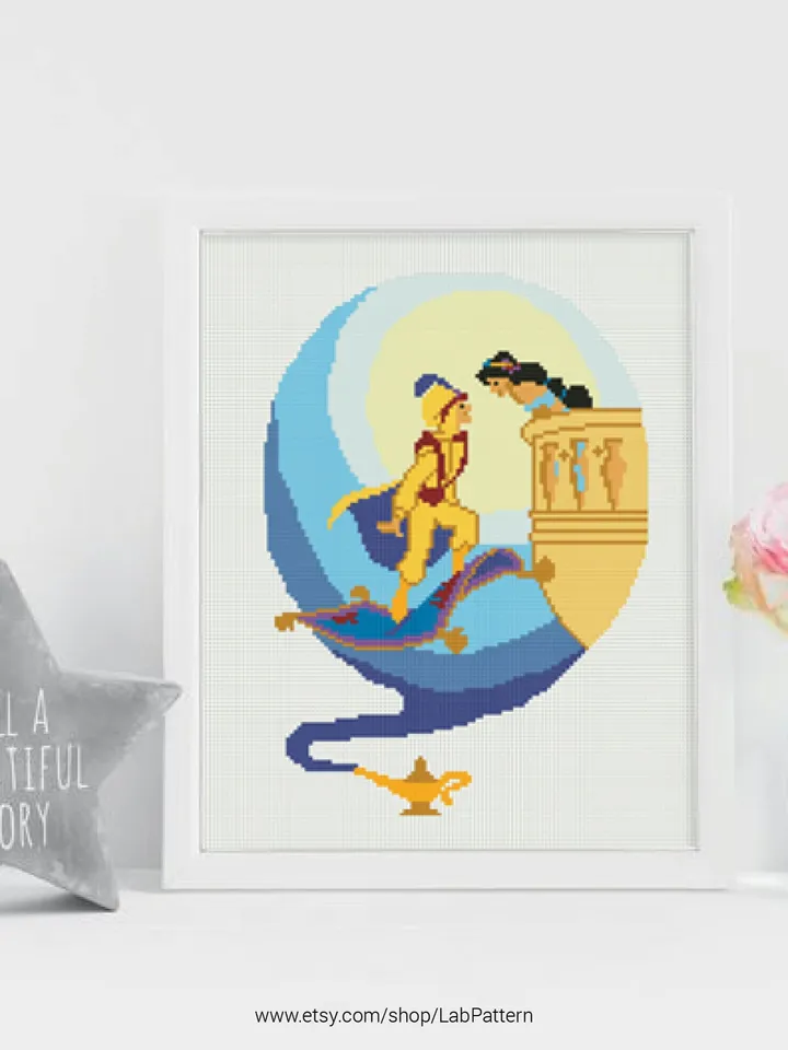 Princess Jasmine Cross stitch pattern | Embroidery Pattern | Instant Download | Embroidery Designs