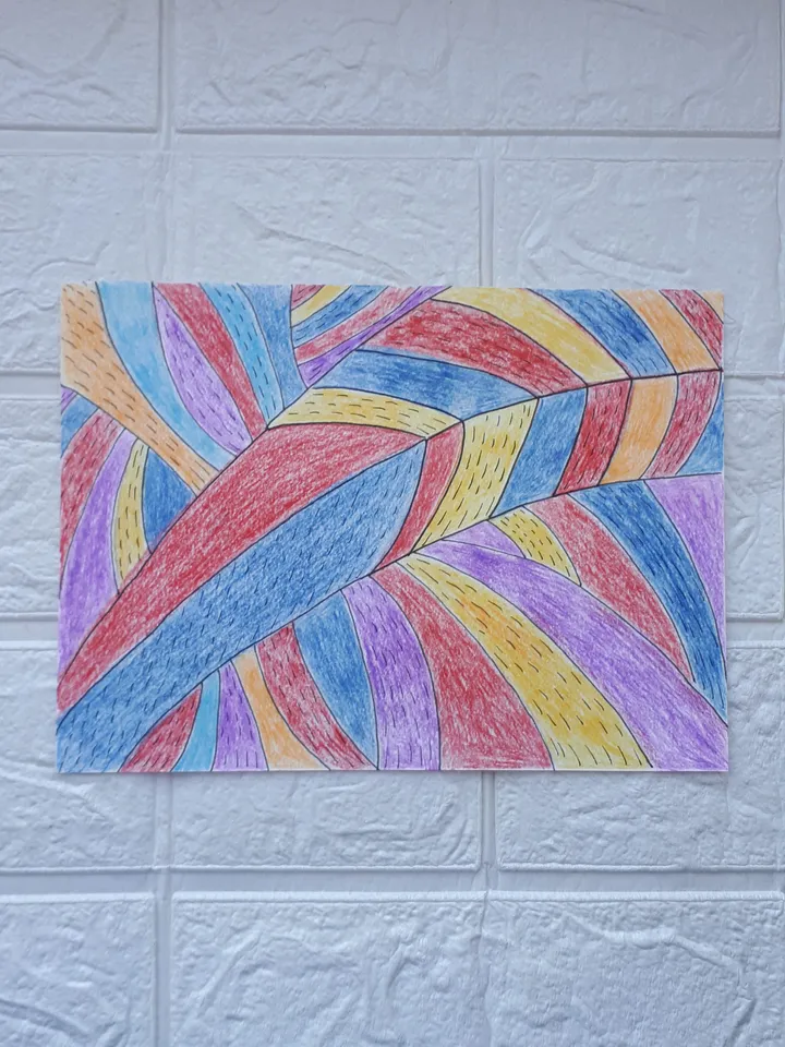 Abstraction #2126, Abstract Pencil Drawing Modern Art Contemporary
