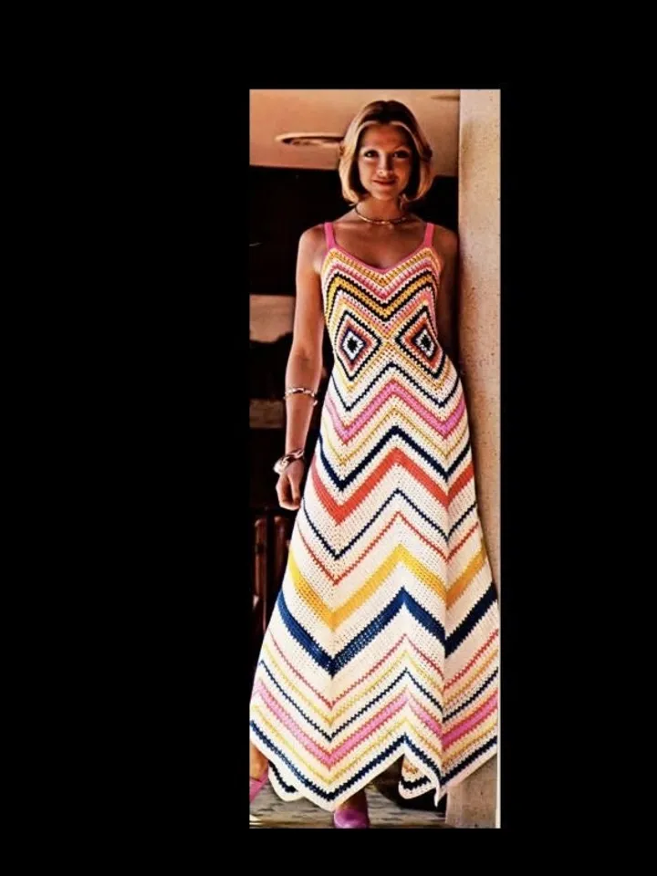 Dress crochet pattern long dress crochet easy dress pattern womens PDF