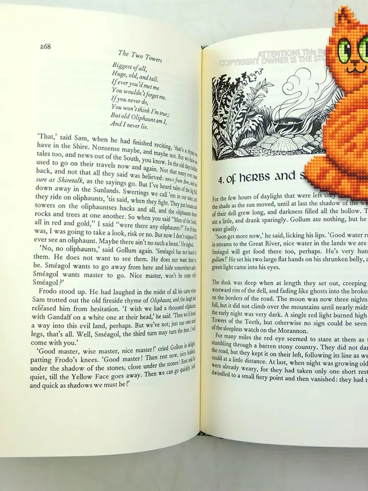 Orange cat Corner bookmark cross stitch pattern download PDF Cat cross stitch chart, Cat bookmark digital pattern PDF, Cat lover gift #B259