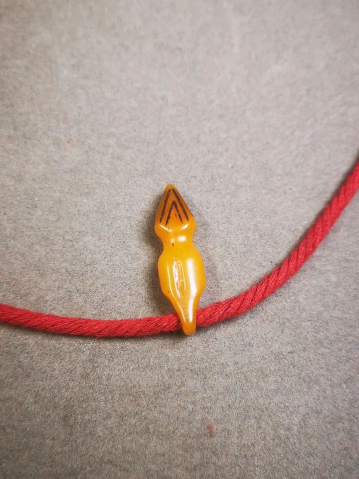 Gandhanra Tibetan Bone Carved Phurba Amulet, Ritual Implement Pendant