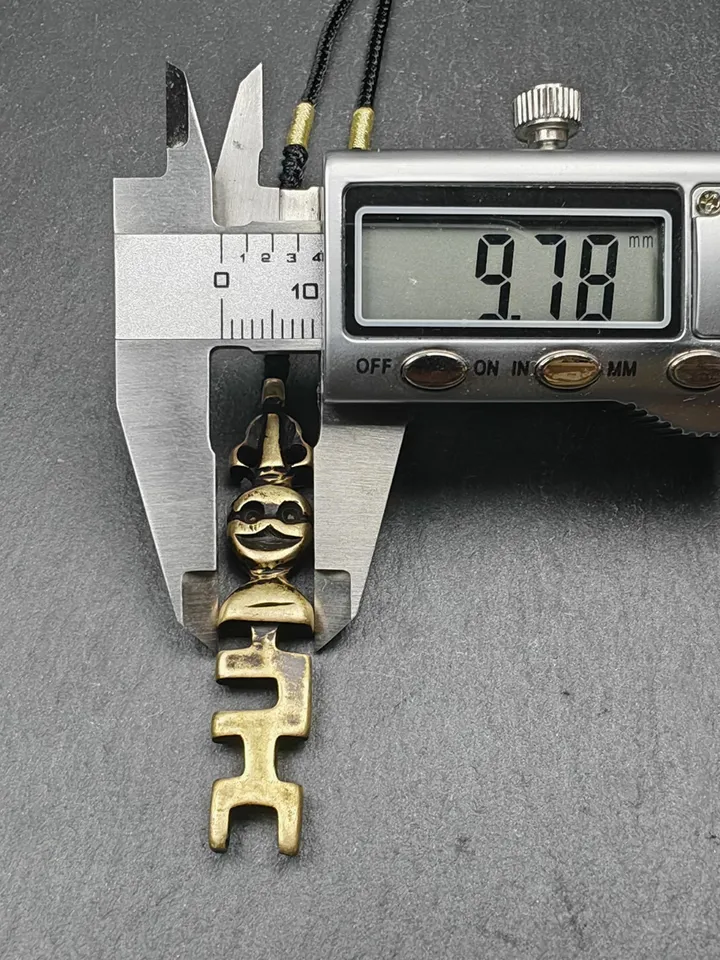 Antique Tibetan Amulet,The Key of Heart Pendant, Gandhanra Handmade Himalayan Style Pendant,Lucky Charm,Made of Lima Brass