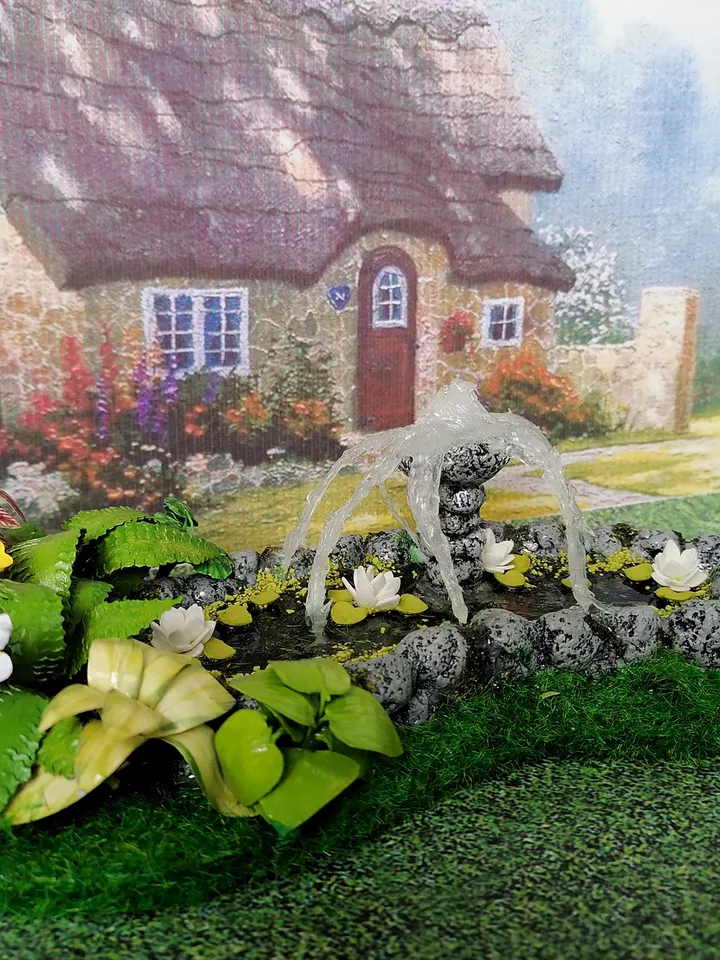 Pond for a dollhouse. Miniature pond.1:12 scale.