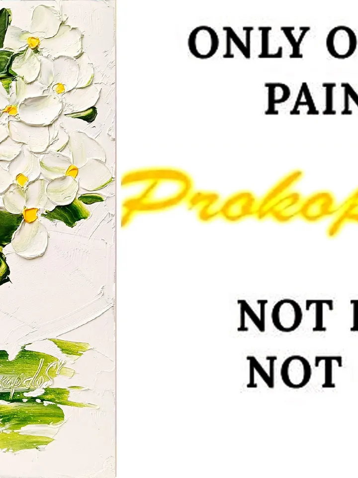 Hydrangea Painting Daisy Impasto Original Art 10 x 8 Floral Wall Art Flowers Small Oil Painting Impressionist Artwork by ArtProkopaloSv