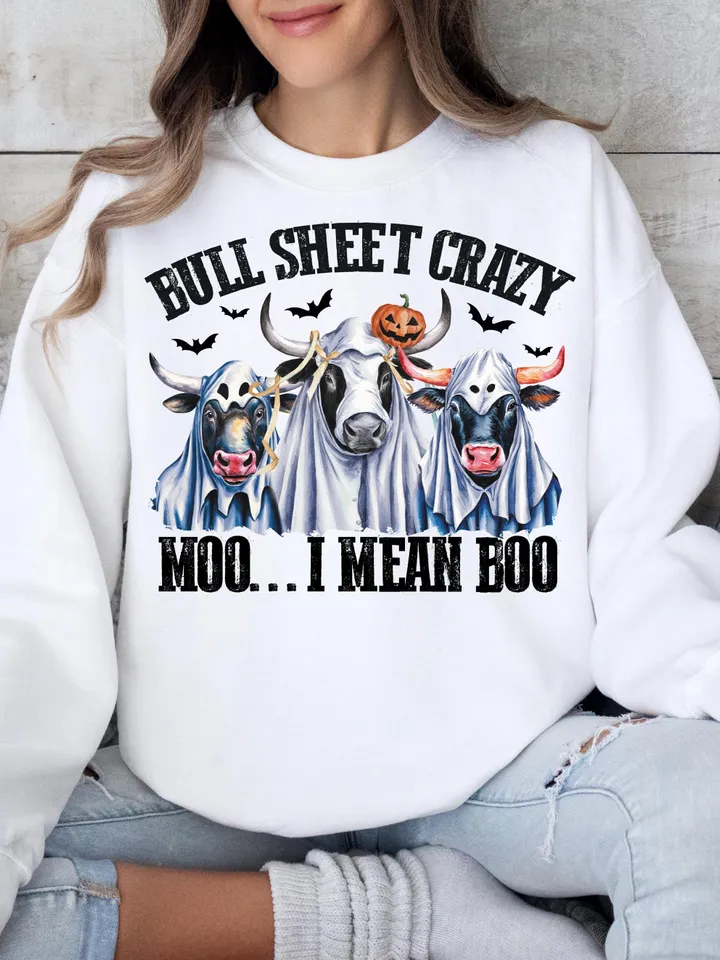 Bull Sheet PNG, Halloween Png, Bull Png, Ghost Cows Png, Funny Cow Png, Fall Png, Cow Lover Png, Spooky Season Png, Instant Download