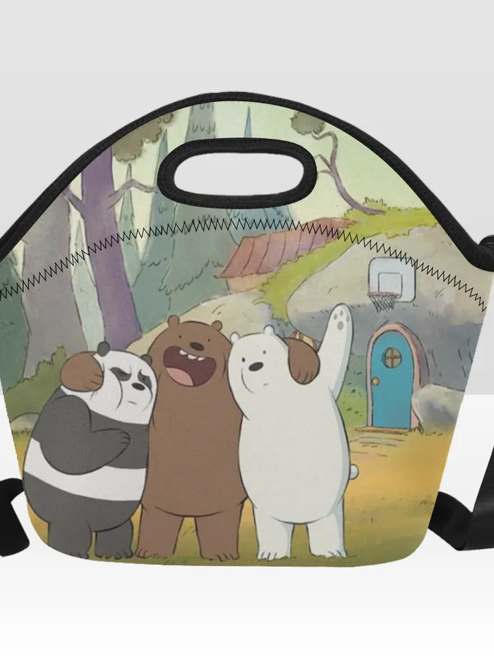 We Bare Bears Neoprene Lunch Bag, Lunch Box