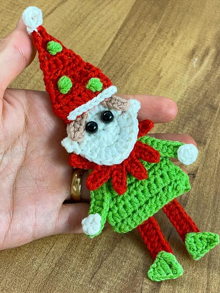 Christmas Elf Crochet Pattern PDF, Amigurumi Elf Ornament, DIY Christmas Tree Decoration, Crochet Holiday Gift, Beginner-Friendly Pattern