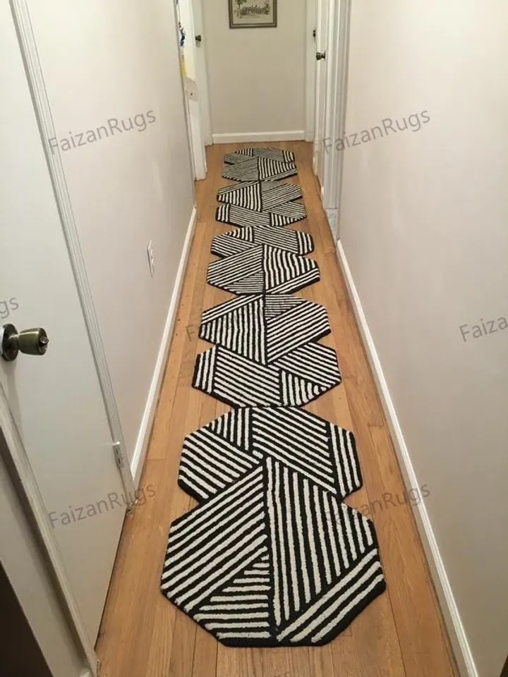 Buy Illusion Rugs Hand Tufted Hand Woven with New Zealand Wool in All Irregular Size 5x8, 6x9, 8x10, 9x12, Modern Rugs in Geometrical Design