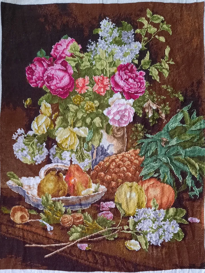 Summertime Still Art Finished Cross Stitch Embroidery