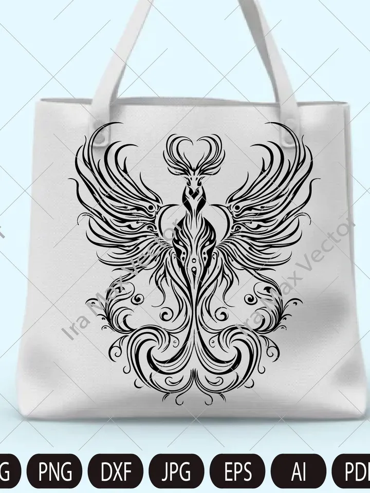 Phoenix Svg, Phoenix Clipart, Phoenix coloring page, Phoenix Wings Svg, Phoenix Cutfile, Phoenix Vector, Phoenix Bird Svg, Firebirds Svg