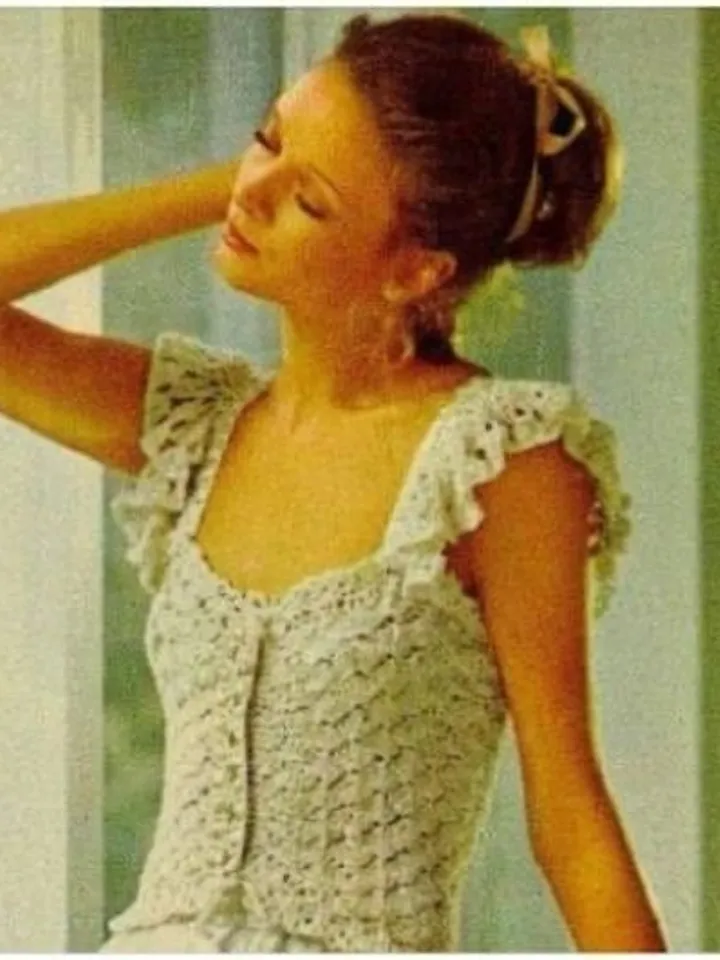 Crochet top Pattern, crochet lace top, crochet crop top, Vintage Camisole ,Top Crochet Pattern pdf download