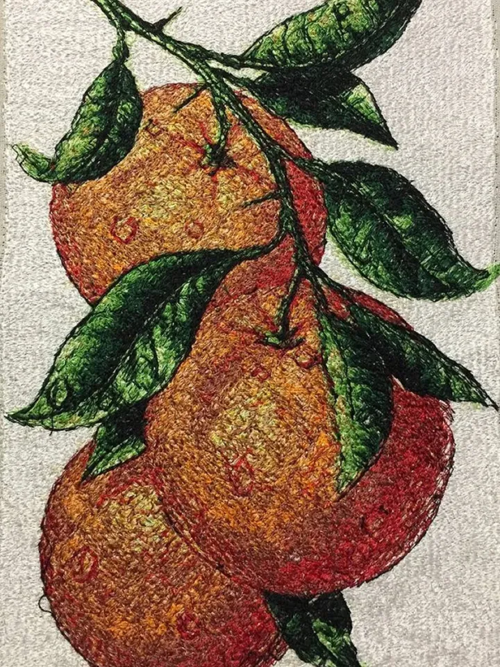 Mandarin photo stitch Machine Embroidery Design