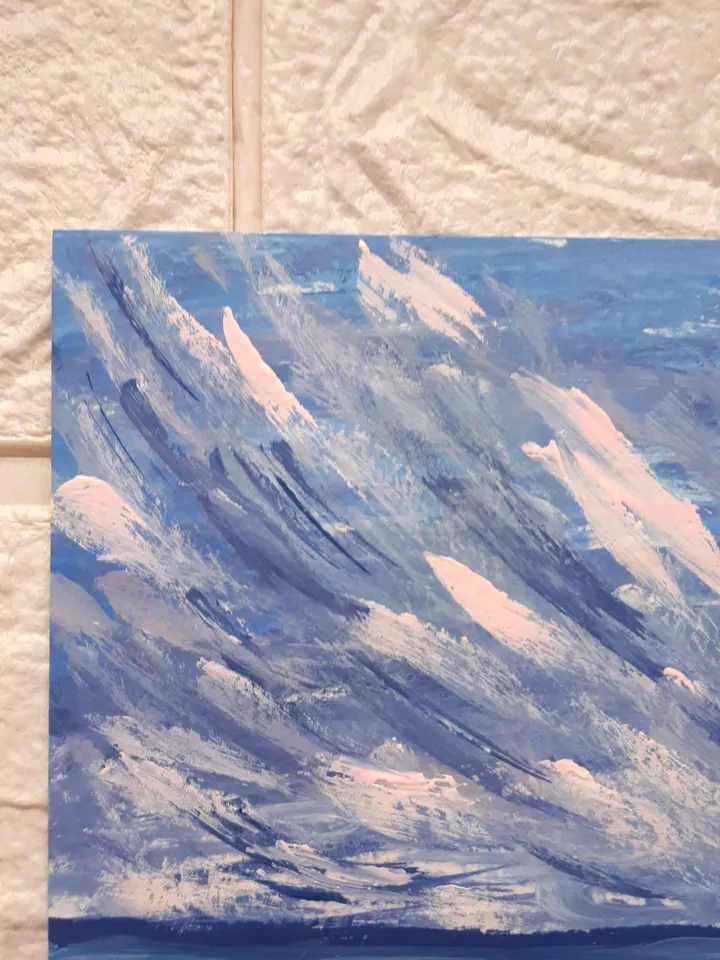 Silver Sky Poetry Painting