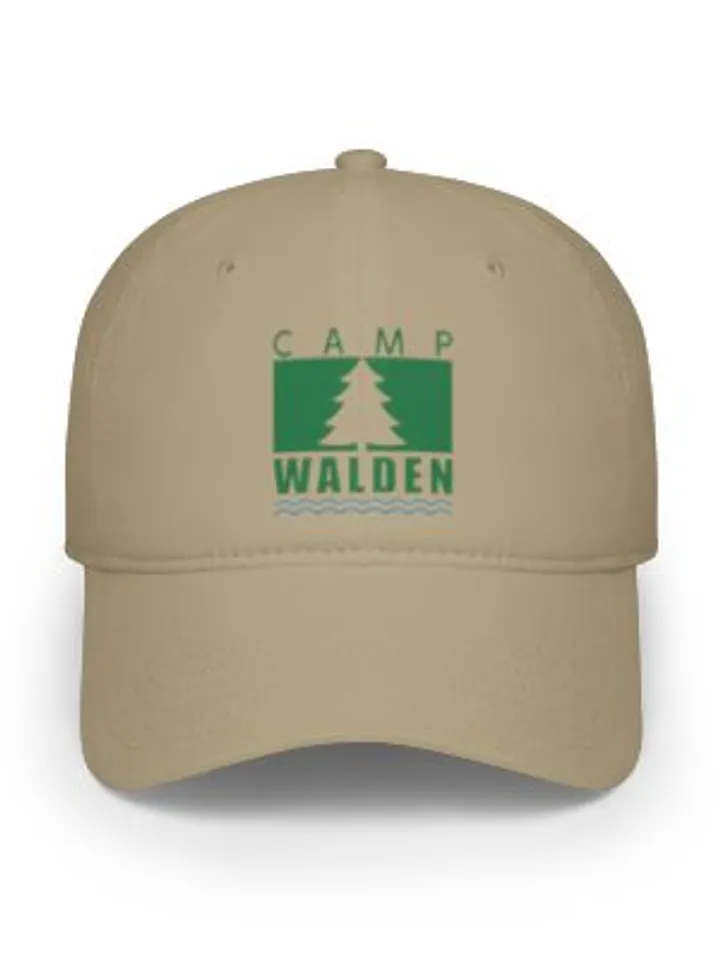 Camp Walden Red Low Profile Baseball Cap - Outdoor Adventure Hat, Summer Vacation Gear, Camping Accessory, Gift for Nature Lovers, Unisex