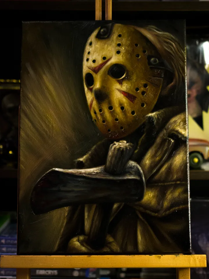 Original oil painting Jason Voorhees