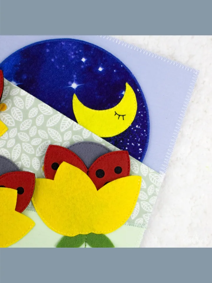 Day and Night - Felt Busy Book Page - Sewing Pattern