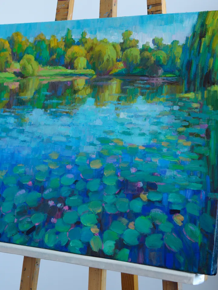 Pond with water lilies