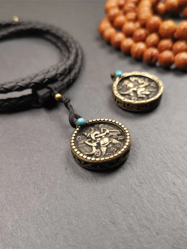 Gandhanra Handmade Tibetan Buddhist Amulet Pendant ,Garuda / Vajrapani, Made of Brass,0.87"