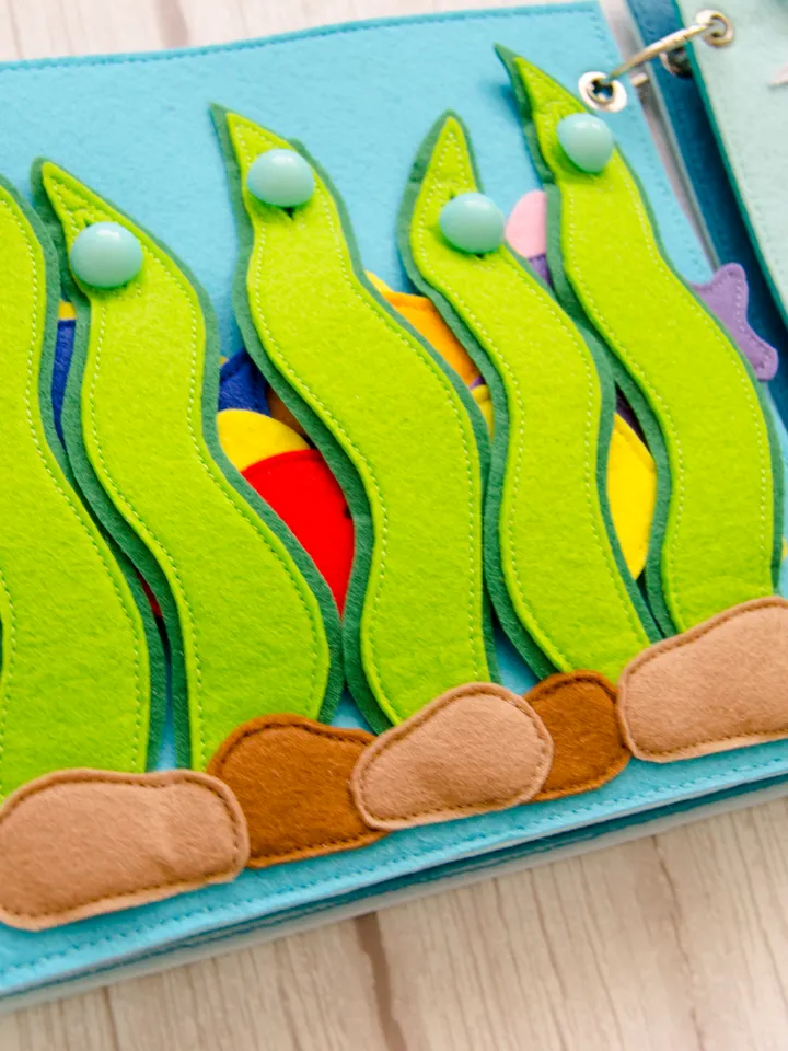 Quiet book page, Under the sea, Seaweed, Pattern and Tutorial, SVG files