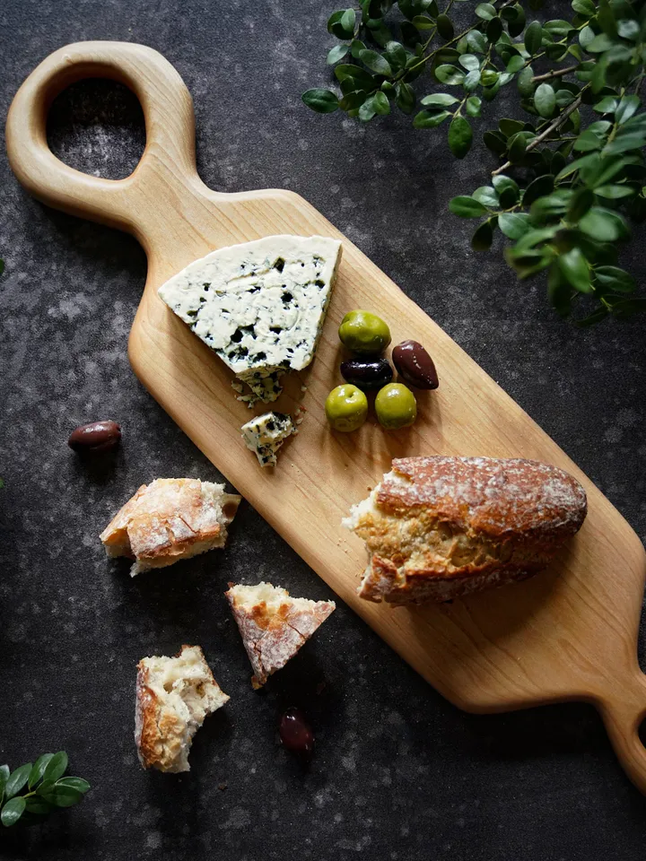 Organic Shaped Double Handle Wood Serving Board - shaped and carved by hand - offered in local Pennsylvania Walnut, Sycamore, Maple