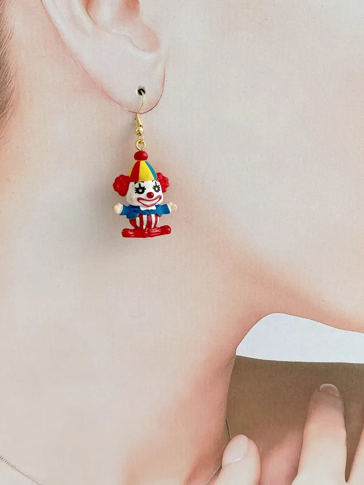 Clown earrings. Handmade jewelry.