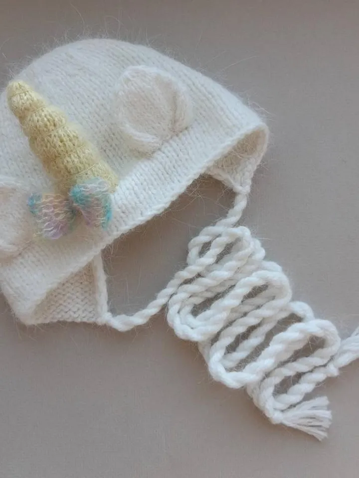 PDF! Unicorn newborn hat knitting pattern / newborn photo props