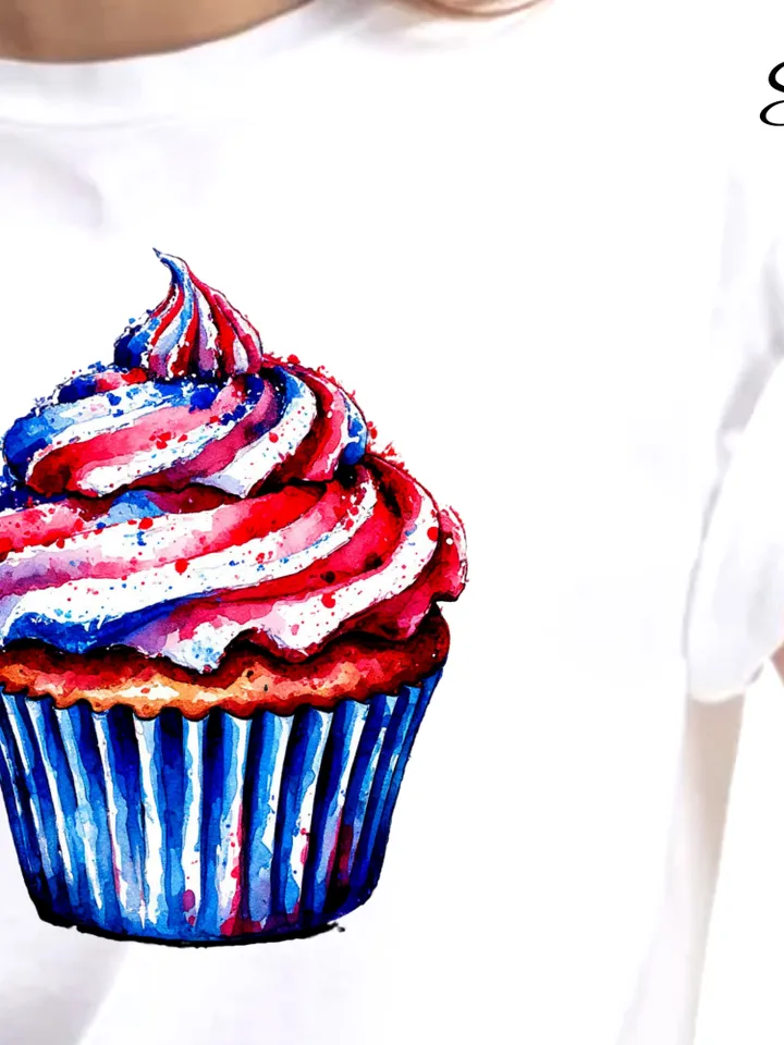 Patriotic Cupcake PNG Design
