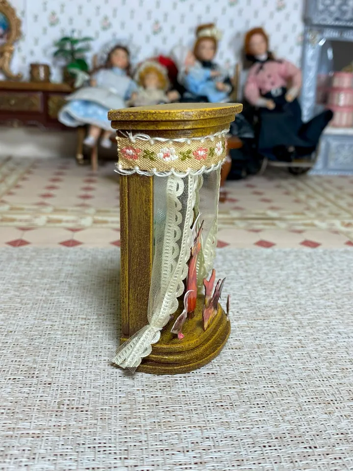 Puppet theater in a country style. 1:12. Handmade.