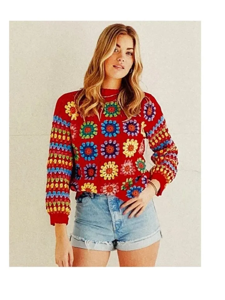 Sweater pattern, granny squares sweater crochet pattern instant download pdf