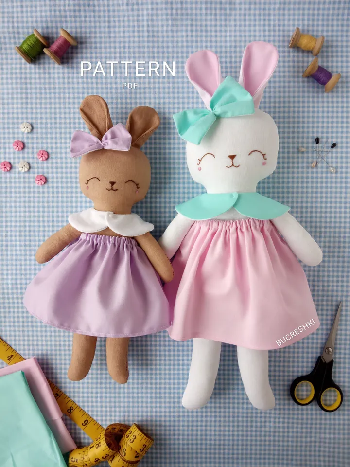 Bunny Doll Sewing Pattern - Beginner Friendly
