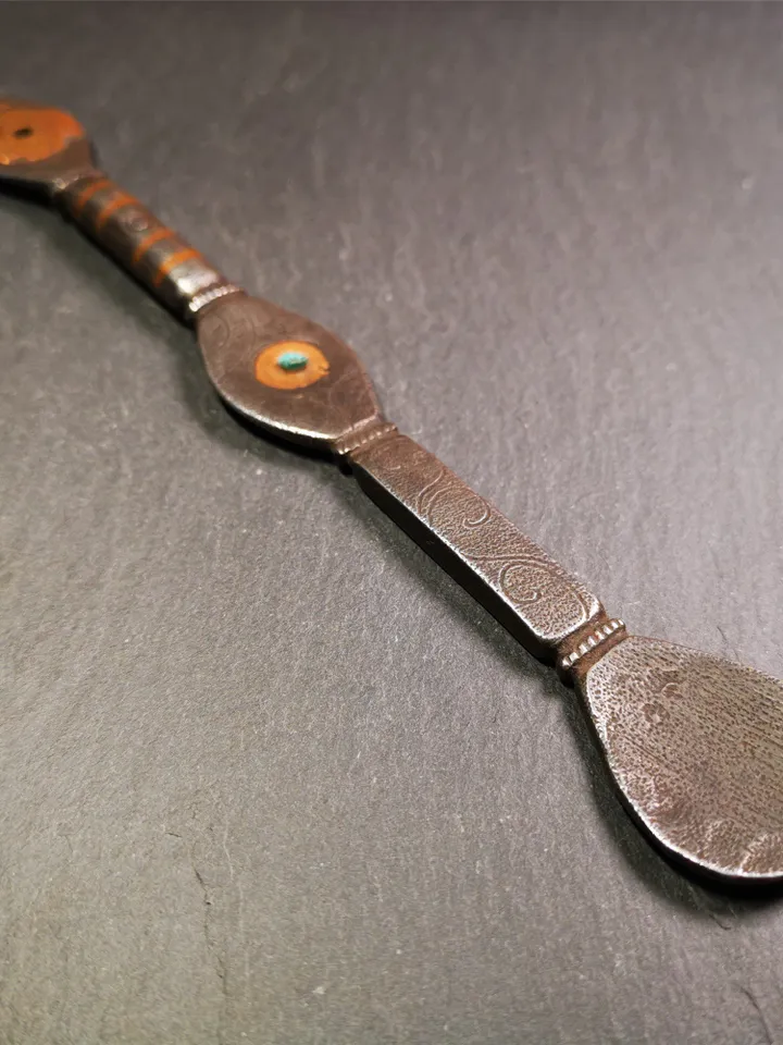Gandhanra Handmad Tibetan Buddhist Tsog Offering Spoon,Serving Ritual Implement for Worship Ceremony,7.5" Length