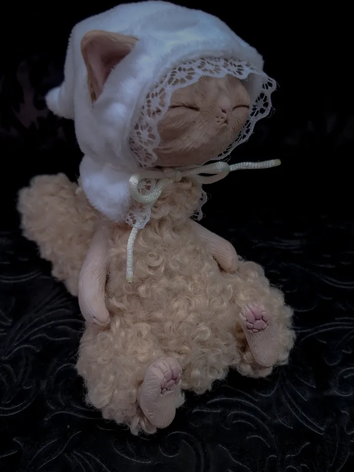 Kitty half plush doll