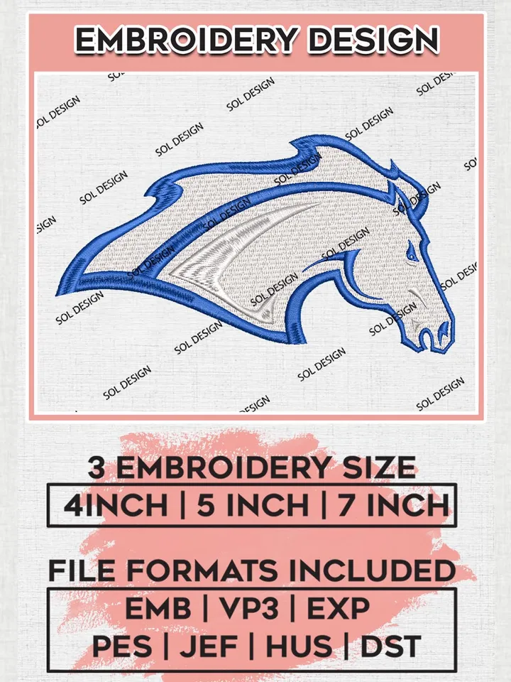 Alabama Huntsville Chargers Team Head Mascot Logo Embroidery Design Files, NCAA Alabama Huntsville Chargers Machine Embroidery, NCAA Teams, 3 sizes, NCAA Machine embroidery designs, Digital Download