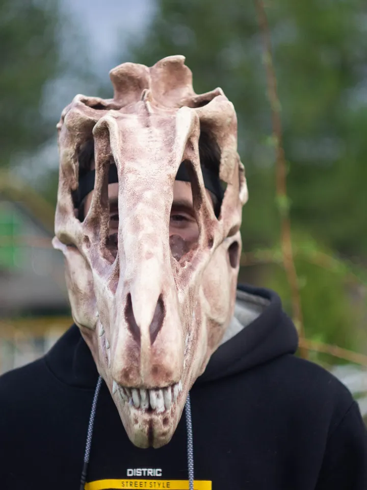 T-Rex Skull Mask, Dinosaur Skull, Tyrannosaurus Fossil Skull, tyrannosaurus rex, dinosaur mask, dino mask, resin mask, Horror Mask