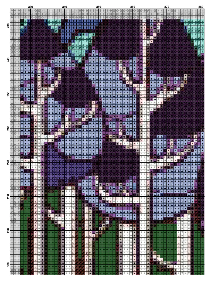Lord Of The Rings Cross Stitch Pattern / Hobbit Cross Stitch Pattern / Stained Glass Cross Stitch Pattern / Instant PDF