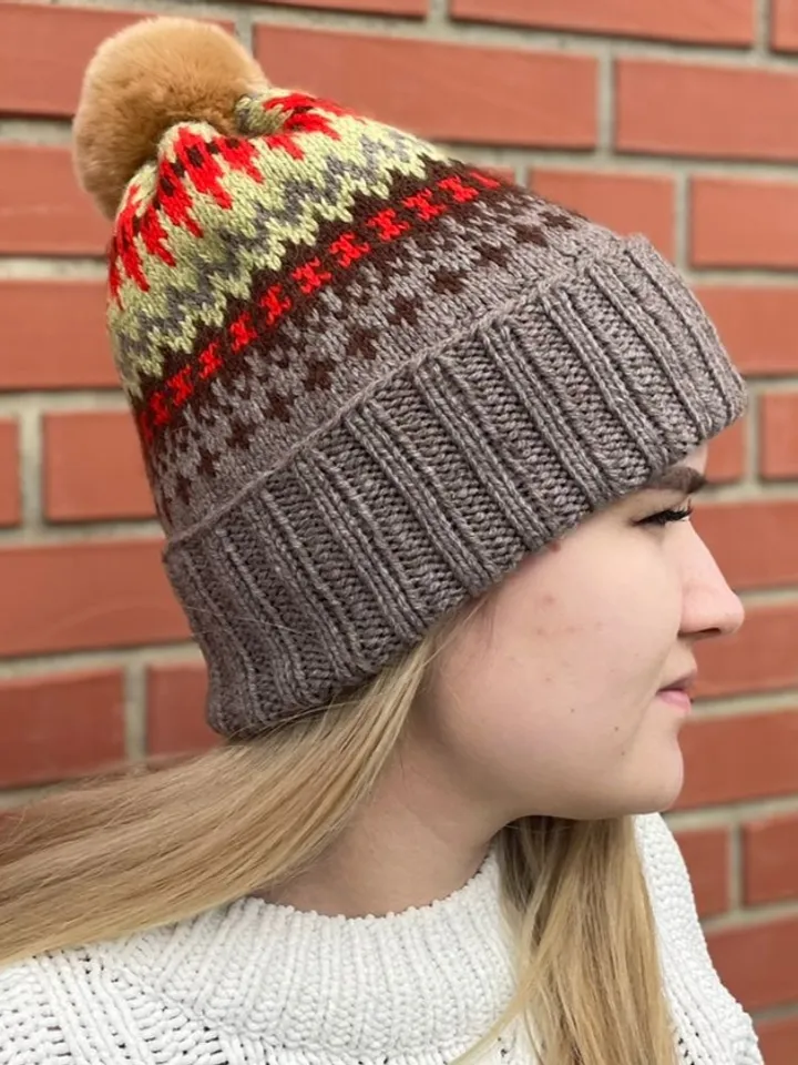 Warm handmade knitted hat