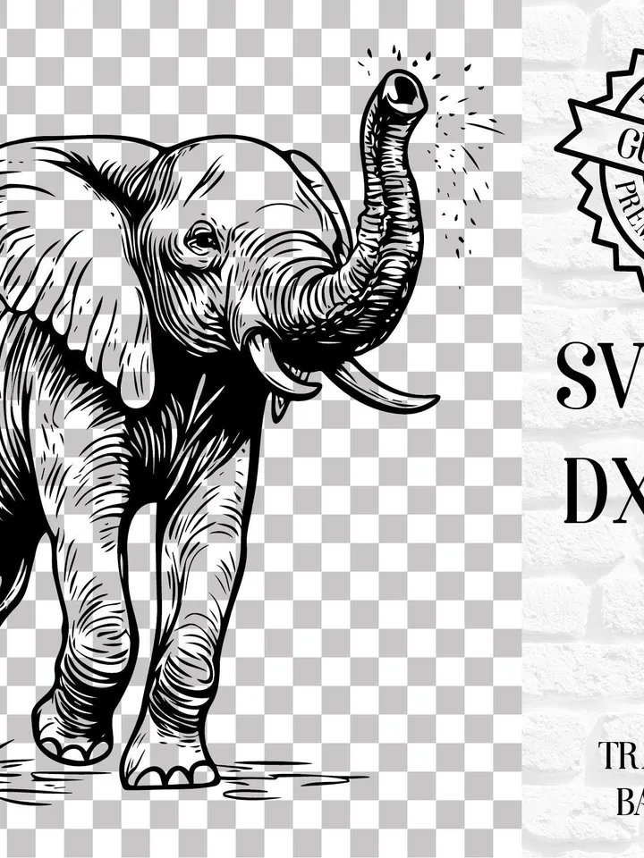 Vector 20 Elephant Design Bundle cute Elephant PNG for Sublimation Elephant SVG file for cricut, Elephant Laser Cut file for engraving