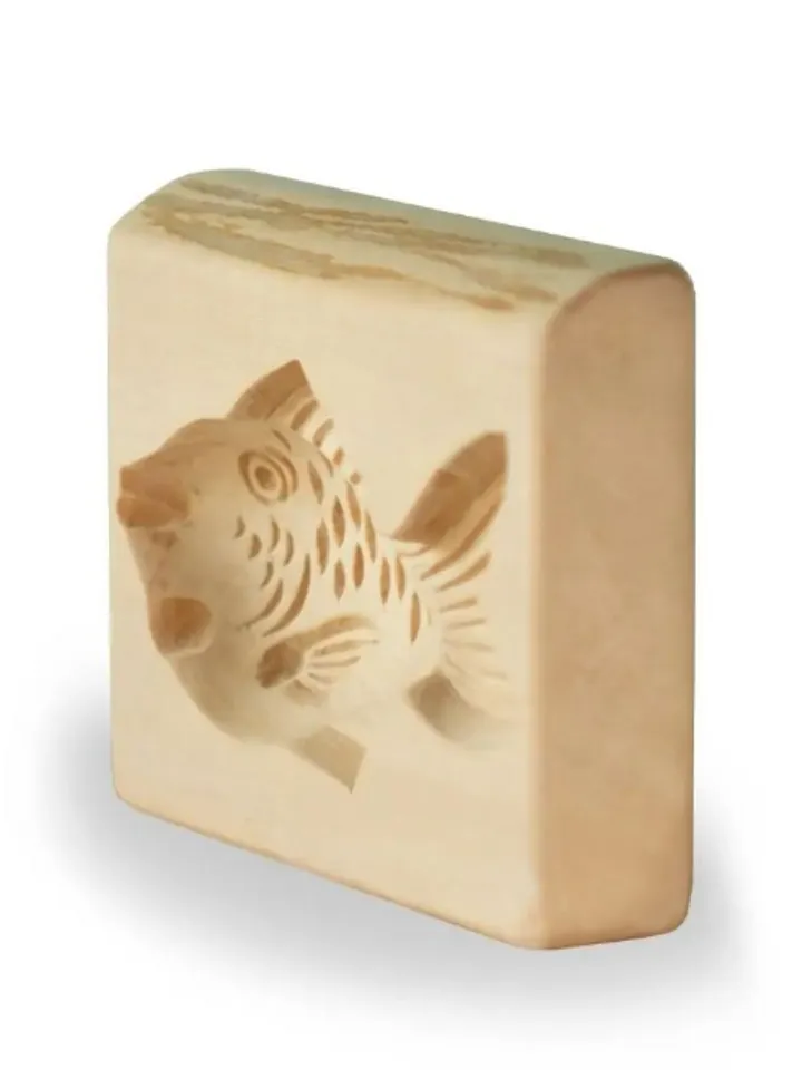 Fish Embossed cookie mold, cookie cutter, wooden mold, Wooden stamp stamp for gingerbread cookies springerle stamp
